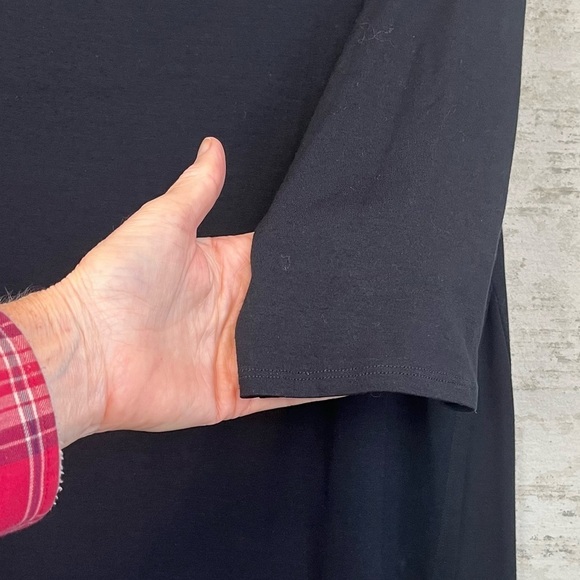 EILEEN FISHER Black Maxi Dress Full Wrap Large - Picture 6 of 15